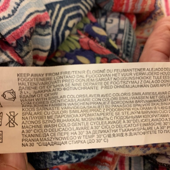 Minkpink dress SZ M maxi halter multi print keyhole neck bohemian unique… - Picture 12 of 16